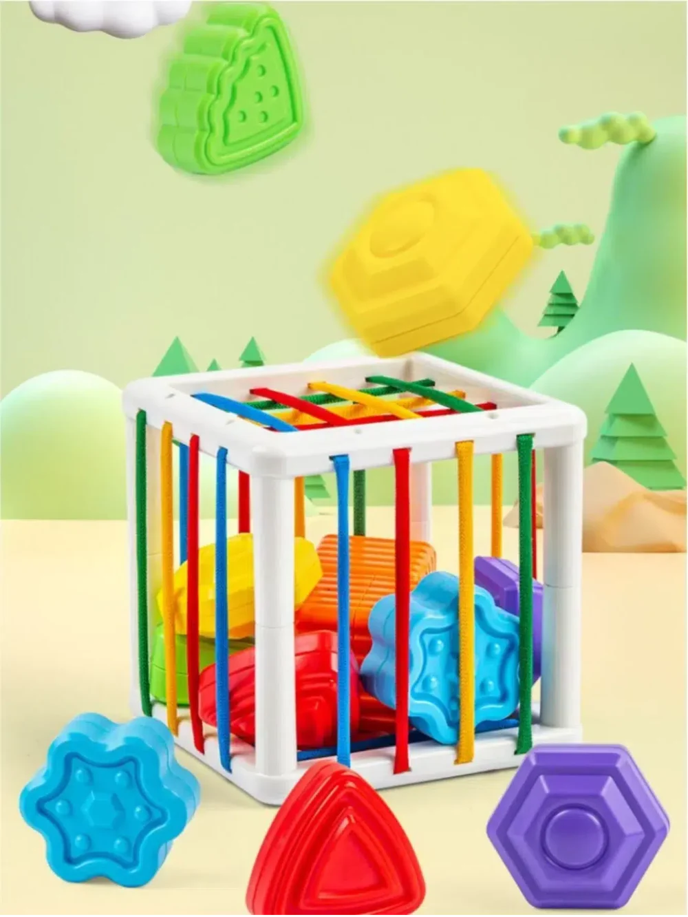 Motor Skills Training Educational Fun Baby Shape Sorter Cube Toy for Kids 1