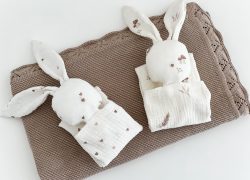 Personalised Embroidery Bunny Heart Baby Comforter 2