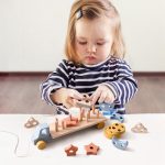 Learning Pull Rope Car Puzzle Cognitive Baby Toy