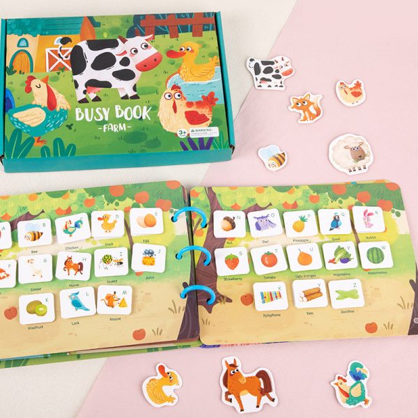 Montessori Animal Stickers Book Puzzle Learning Baby Toy