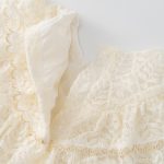 Adorable White Lace Long Sleeve Christening Outfits3