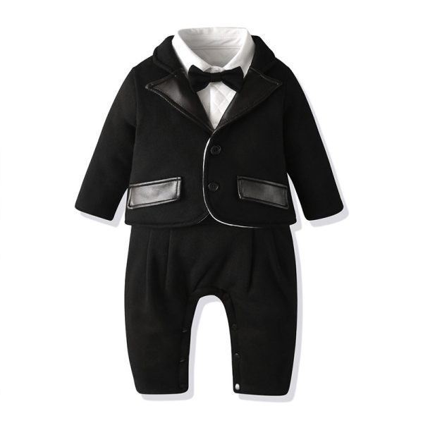 Baby Boy Tuxedo Long Sleeve Christening Outfits