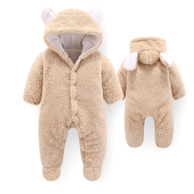 Beige Newborn Jumpsuit Outfit