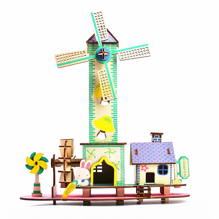 Colorful 3D Windmill Puzzle