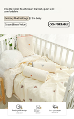 Crepe Cute Bear Soothing Baby Comforter 6