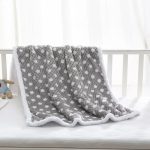 Cute Fluffy Grey Dotted Pattern Baby Comforter 2