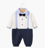 Cute Gentlemens Baby Romper 2