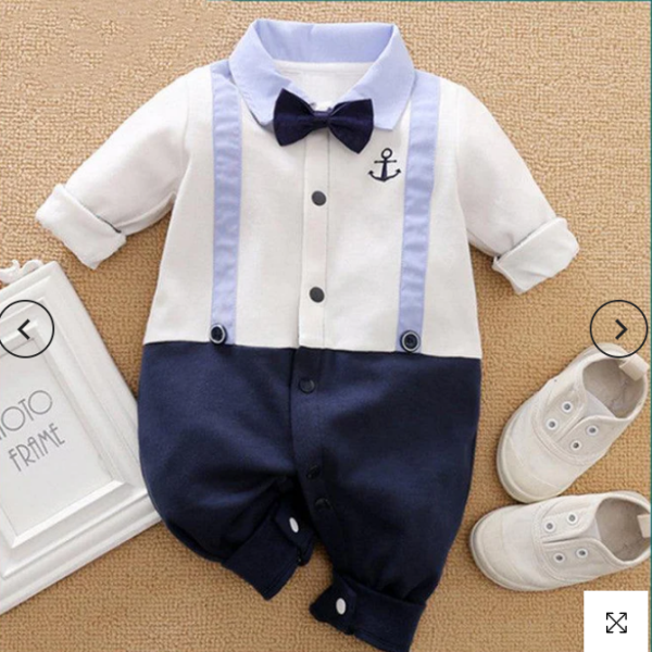 Cute Gentlemens Baby Romper