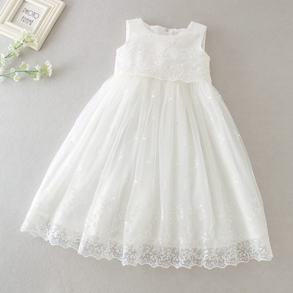 Cute Long Design To One Year Baby Girl Christening Outfits