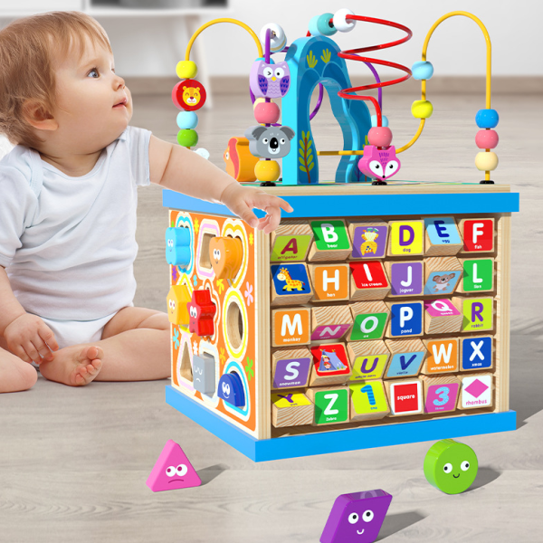 Dynamic Interactive Puzzle Wooden Baby Toy