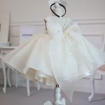 Elegant One Year Old Girl White Flower Christening Outfits2