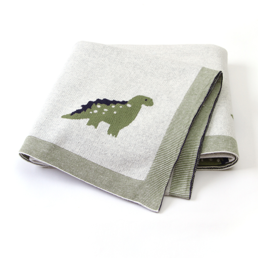 Knitted Cartoon Dinosaur Baby Comforters 3