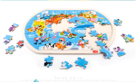 Learning Wooden Puzzle World Map Baby Toy3