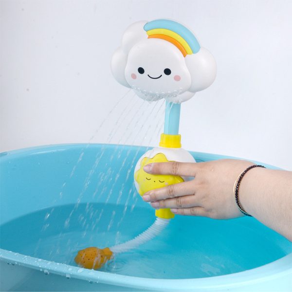 Rainbow Cloud Bath Water Pump Interactive Baby Toy