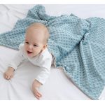 Super Soft Blue Double Layer Dotted Backing Baby Comforter 2