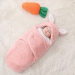 Super Soft Fluffy Pink Fleece For Newborn Baby Comforters 2