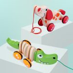 Wooden Crocodile Cartoon Educational Baby Toy