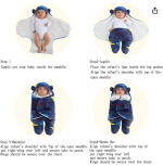 Blue Dinosaur Newborn Swadling Blankets 4