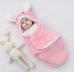 Pink Bunny Newborn Swadling Blankets 2