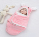 Pink Bunny Newborn Swadling Blankets 3