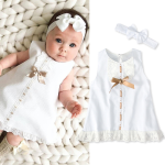 Polyester FIber Sleeveless Christening Dress