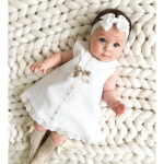 Polyester FIber Sleeveless Christening Dress 2