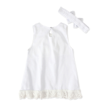 Polyester FIber Sleeveless Christening Dress 4