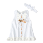 Polyester FIber Sleeveless Christening Dress 6